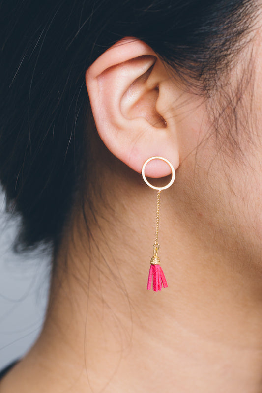 Circle Tassel Earrings