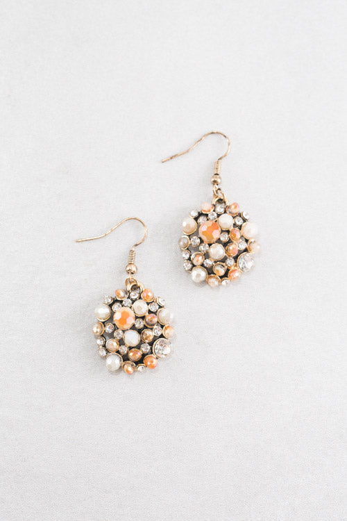 Mosaic Confetti Earrings | Tan