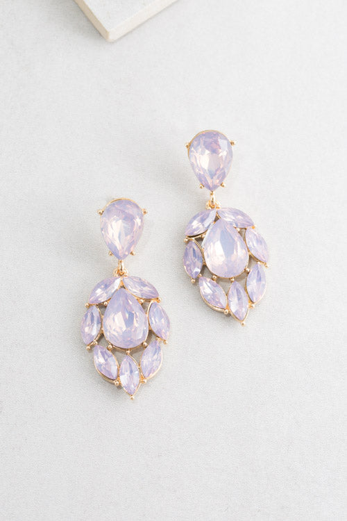 Dew Drop Stone Earrings | Lavender