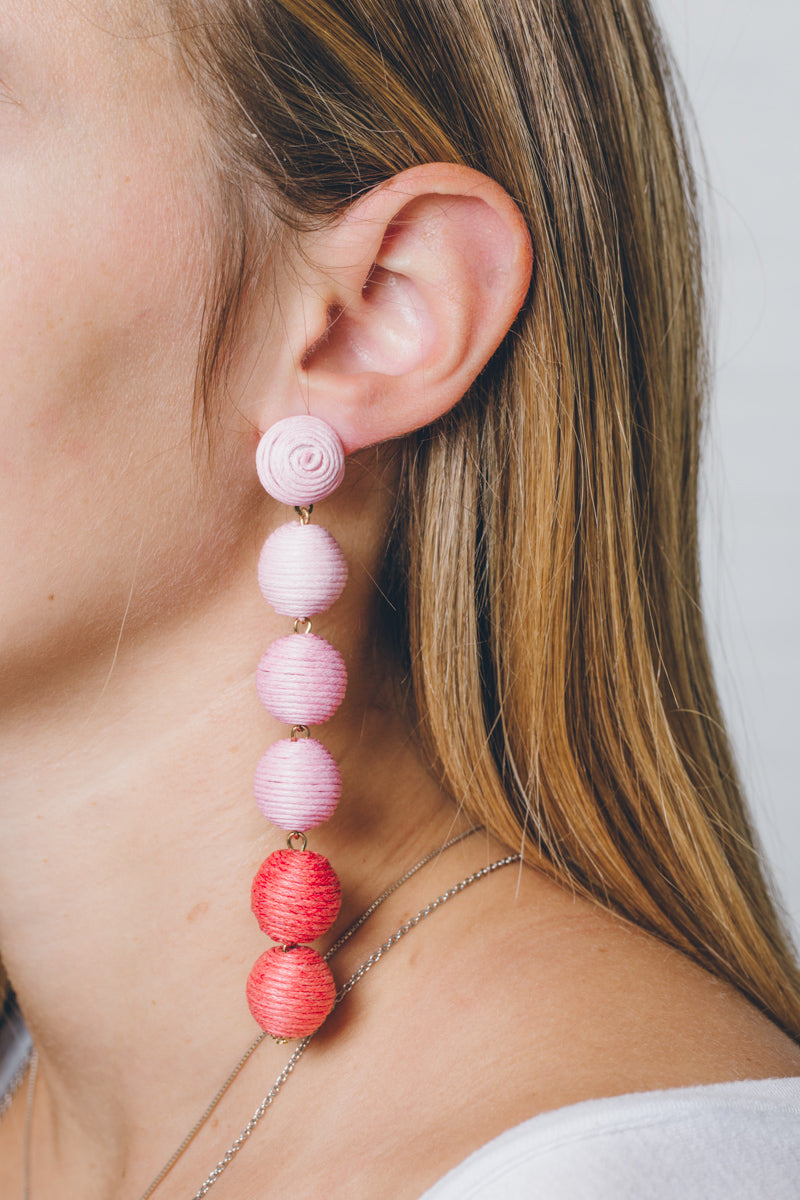 Oasis Gradient Dangle Earrings | Pink