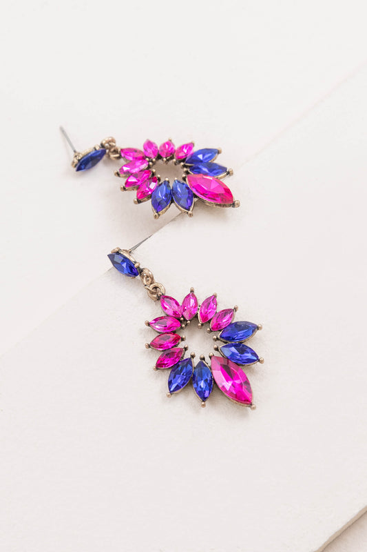 Nighttide Ink Dangle Earrings | Magenta