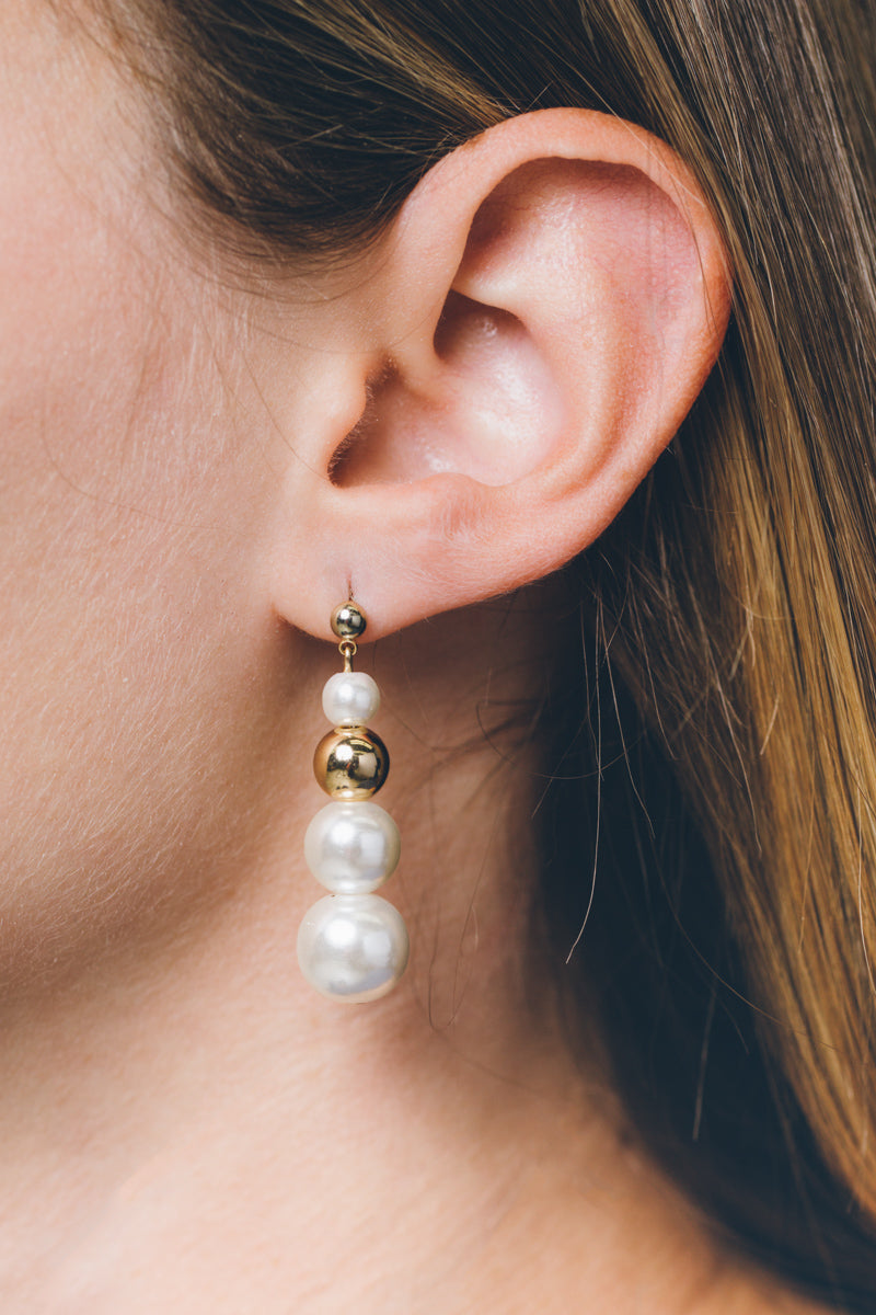 Pearl Tier Drop Earrings
