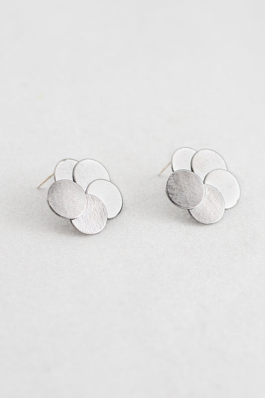 Round and Round Earrings | Gunmetal