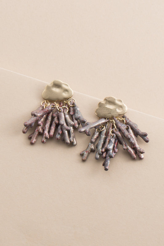Golden Reef Dangle Earrings | Plum