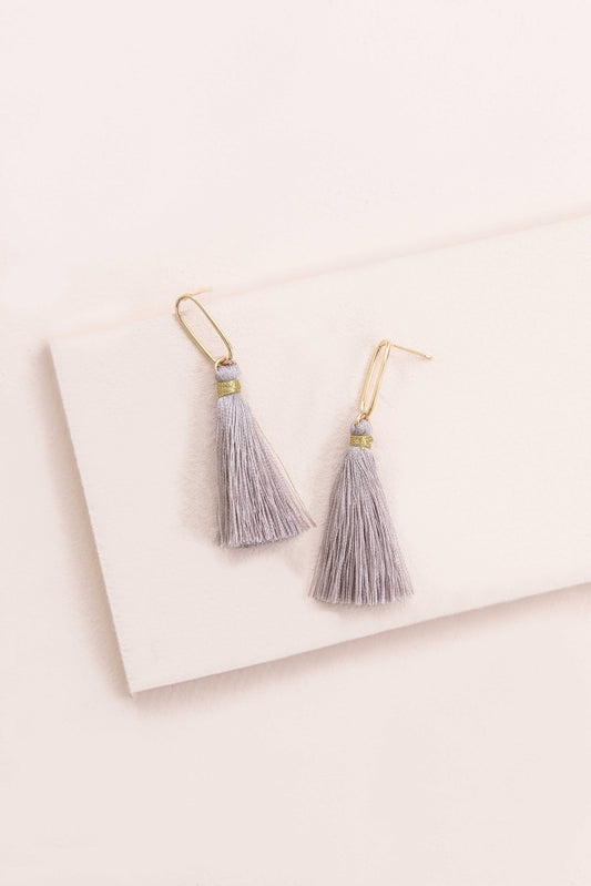 Dulaney Tassel Earrings | Taupe