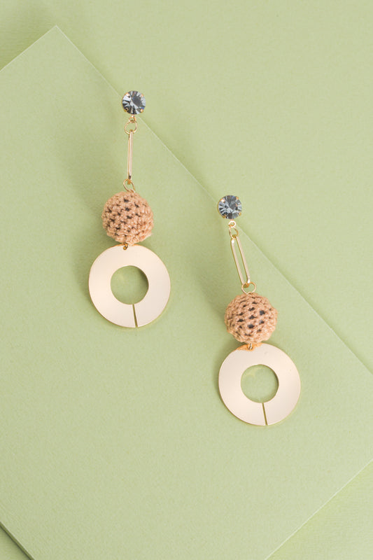 Aura Crochet Earrings | Tan