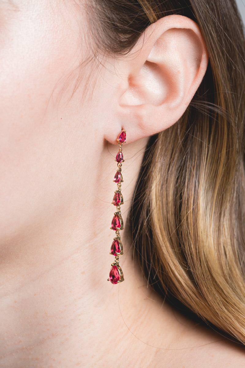 Droplet Wonder Dangle Earrings | Pink