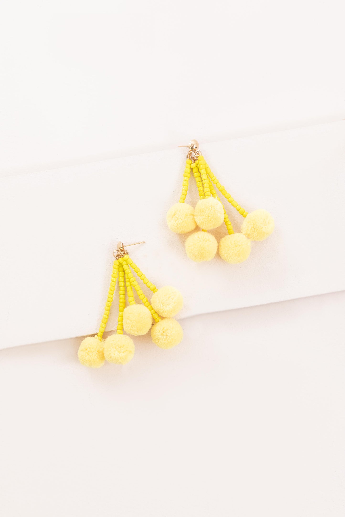 Cha Cha Pom Earrings | Yellow