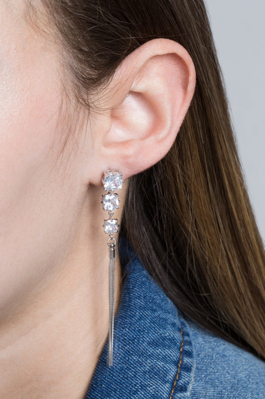 Bling Fling Earrings | Silver