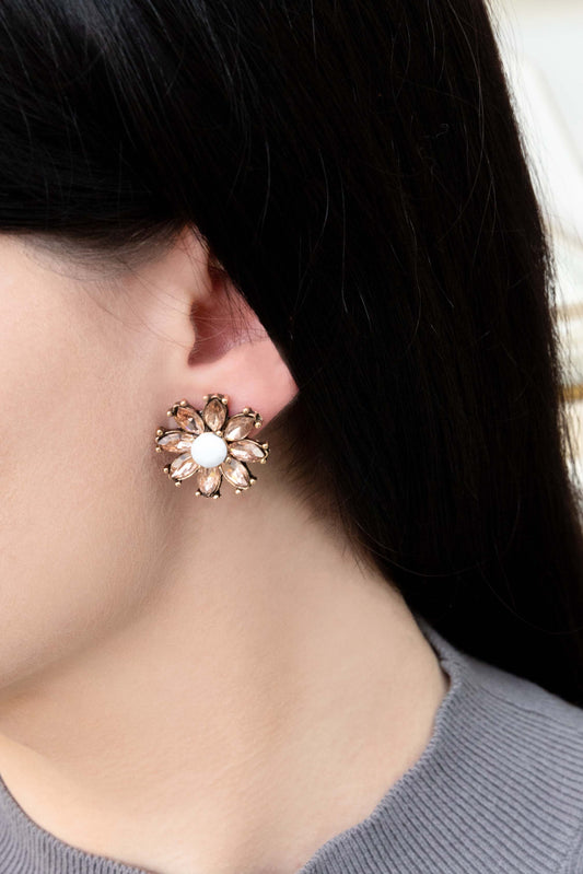 Pink Efflorescence Stud Earrings