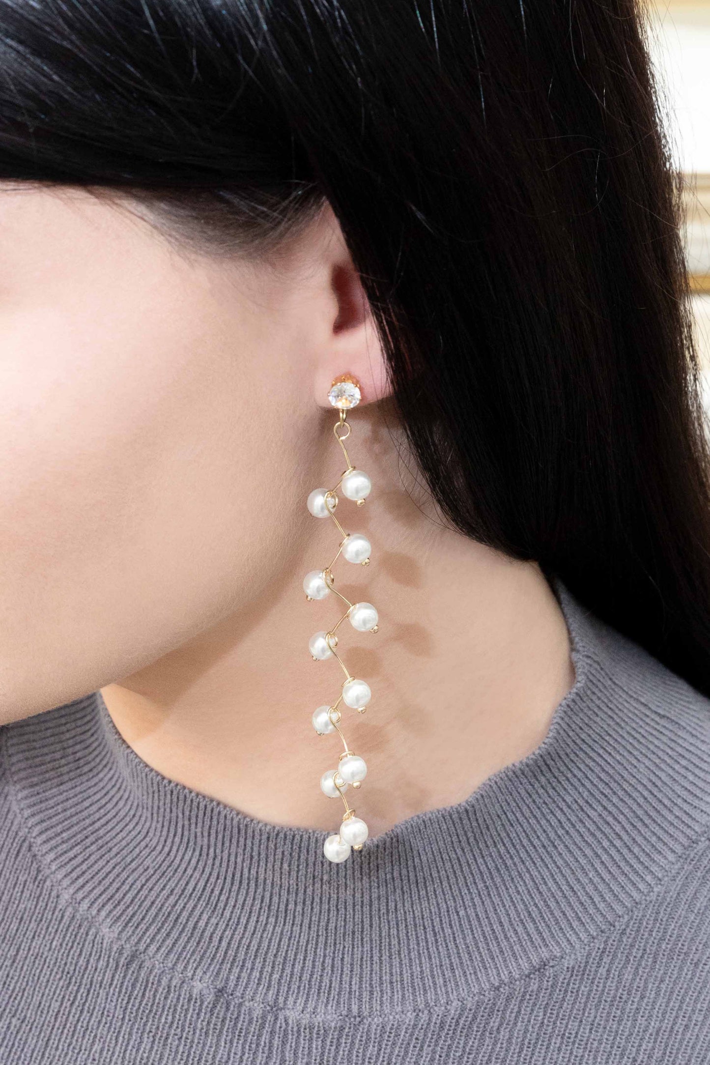 Blissfully Yours Dangle Earrings | Pearl (14K)