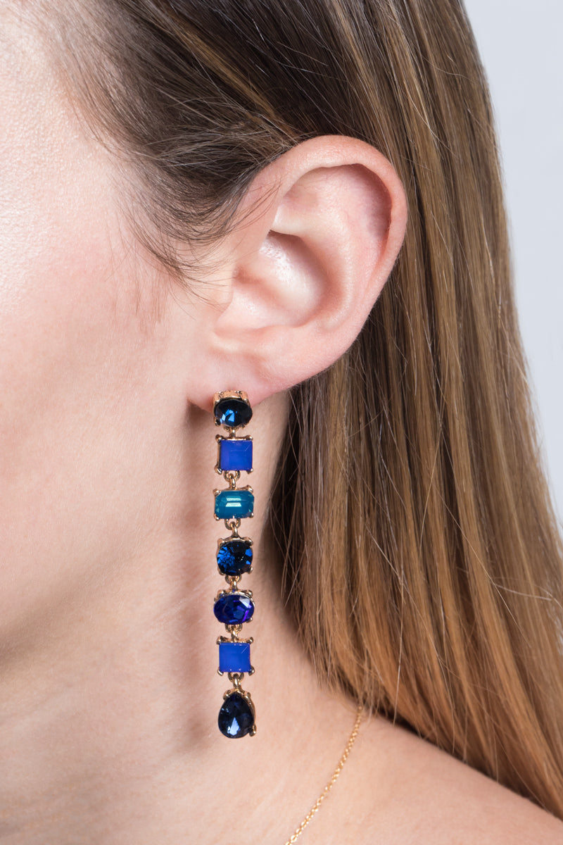 Blushing Blue Dangle Earrings
