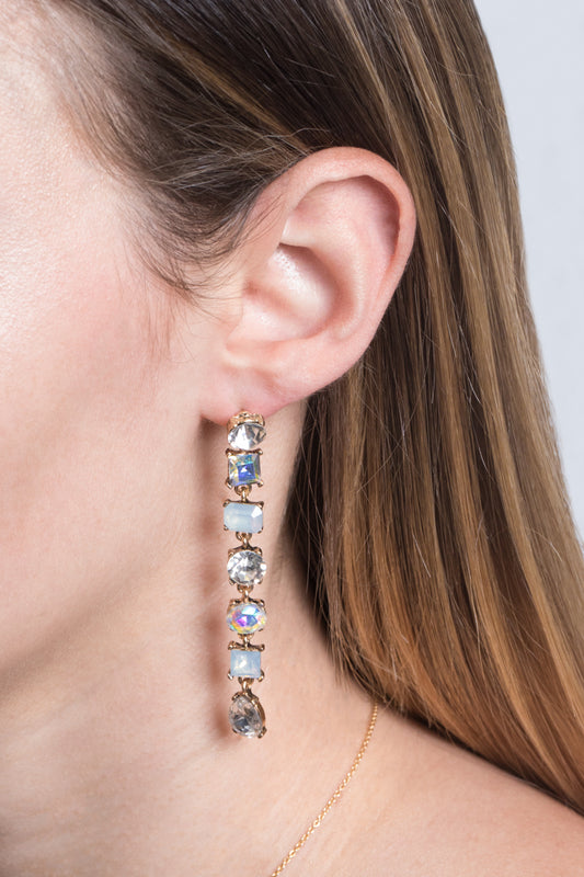 Blushing Opal Dangle Earrings