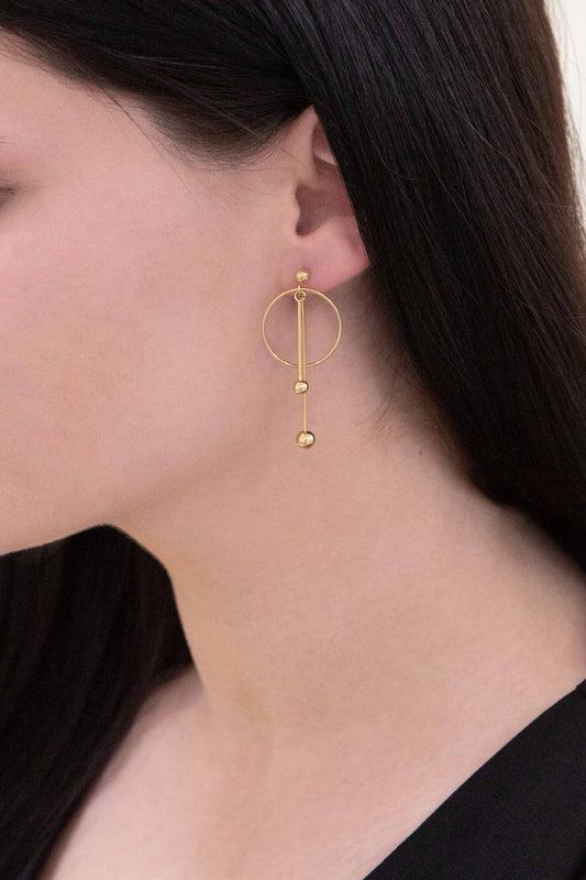 Time's Ticking Dangle Earrings (14K)