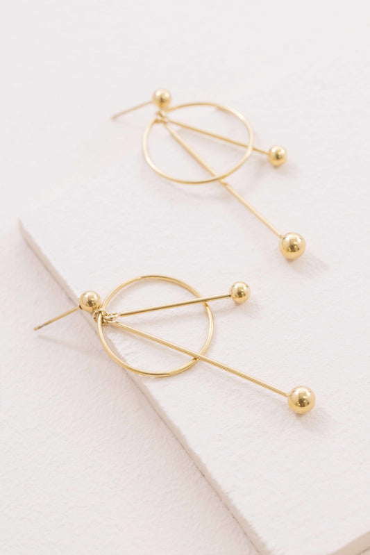 Time's Ticking Dangle Earrings (14K)