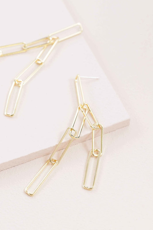 Join Up Link Earrings (14K)