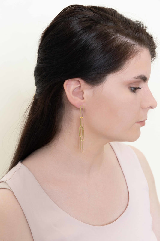 Join Up Link Earrings (14K)