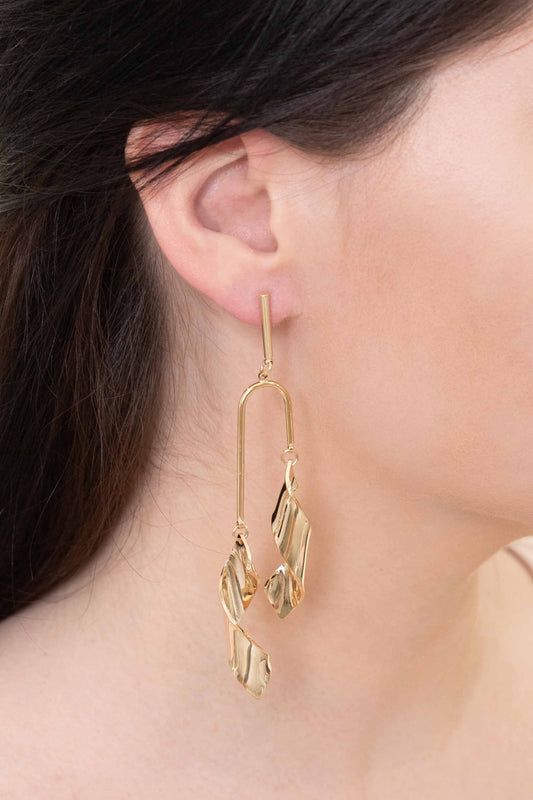 Swirling Spiral Drop Earrings