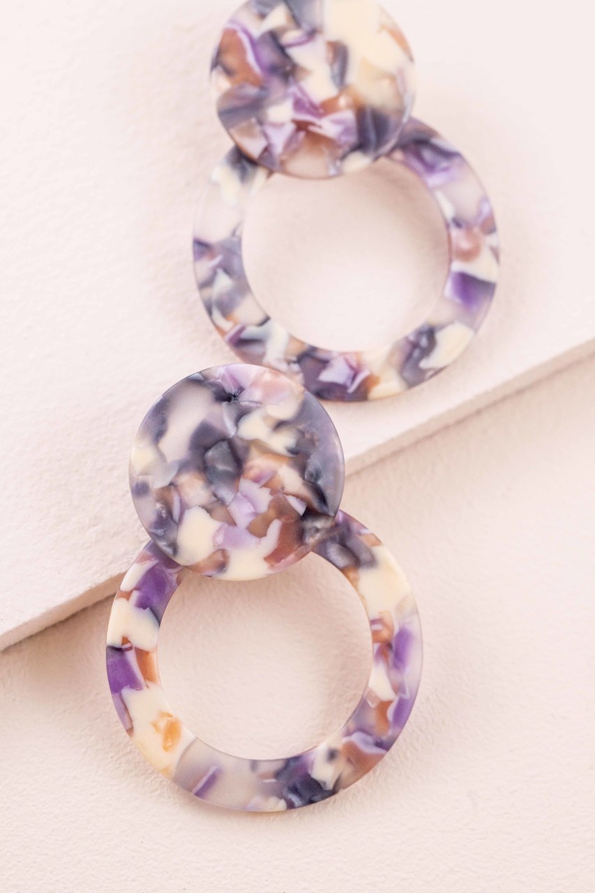 Chic Drop Earrings | Lilac