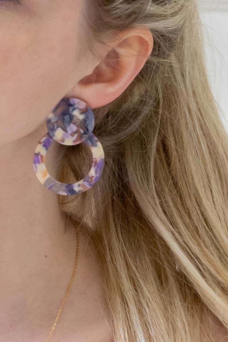 Chic Drop Earrings | Lilac
