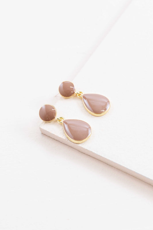 Pure Tear Drop Earrings (10K) | Mauve