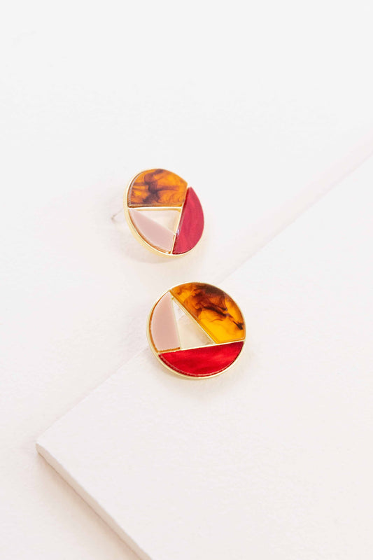 Stained Desire Circle Earrings (10K)