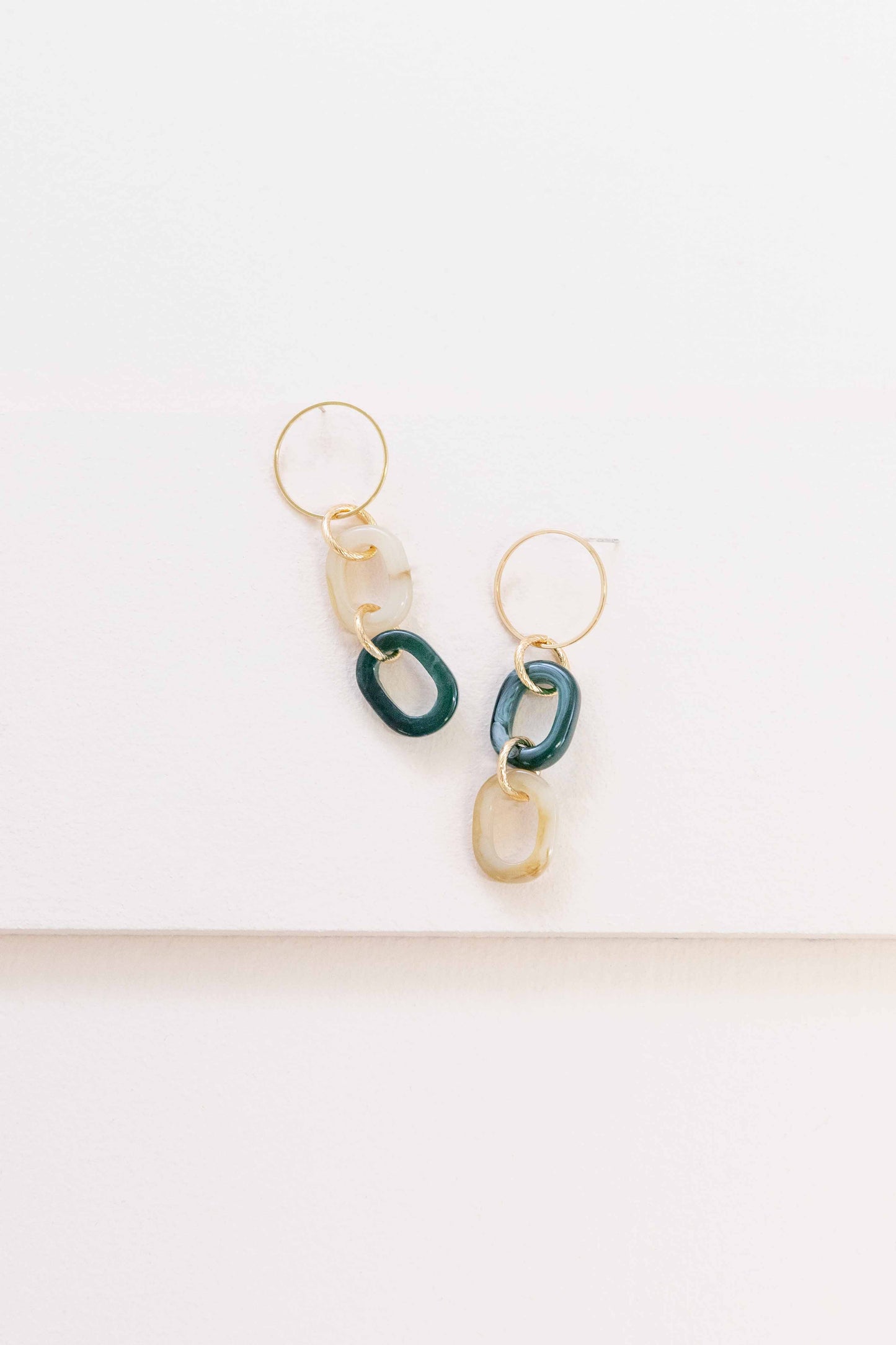Lets Link Up Dangle Earrings (14K) | Olive