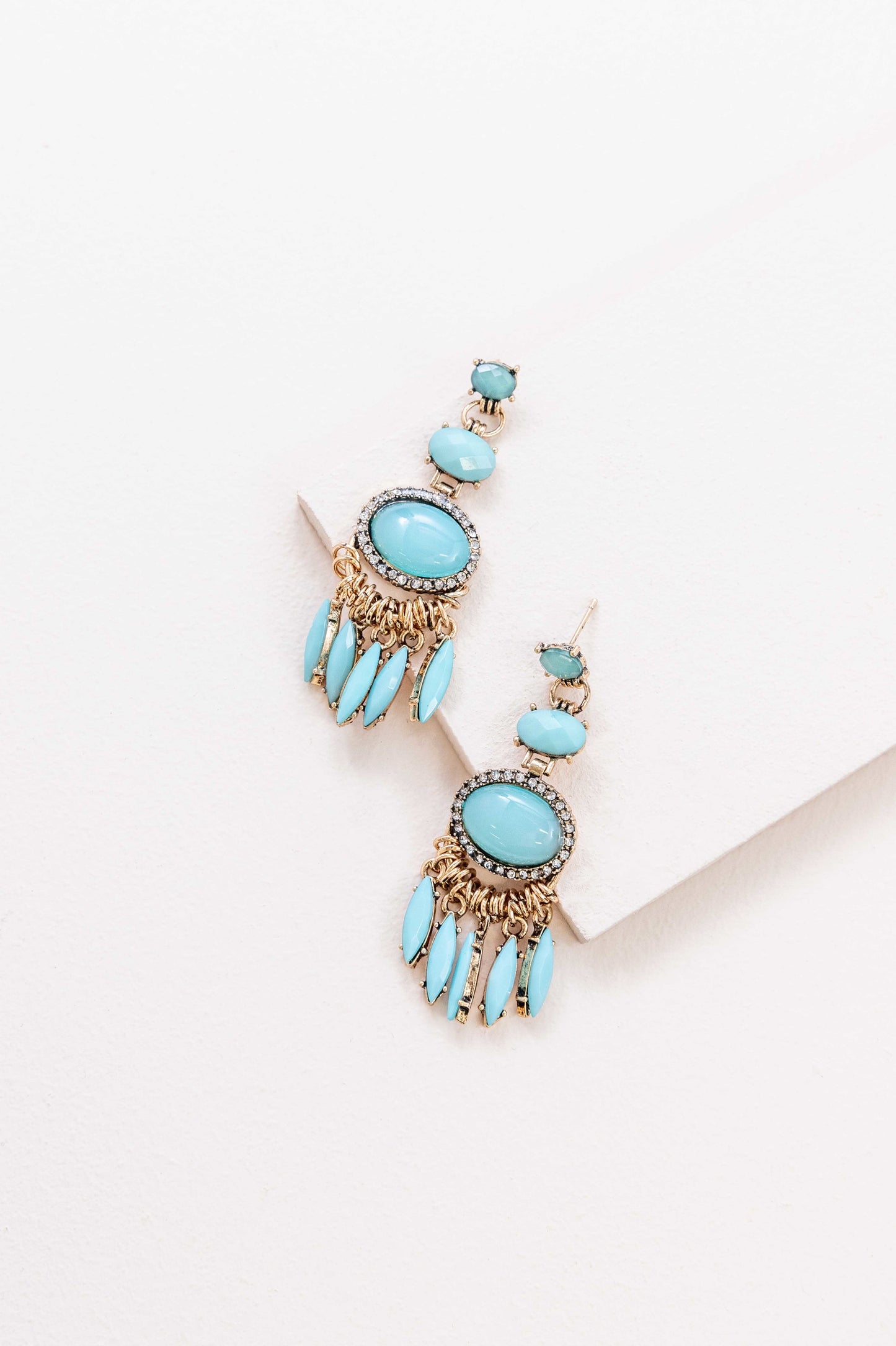 Trendy Turquoise Dangle Earrings