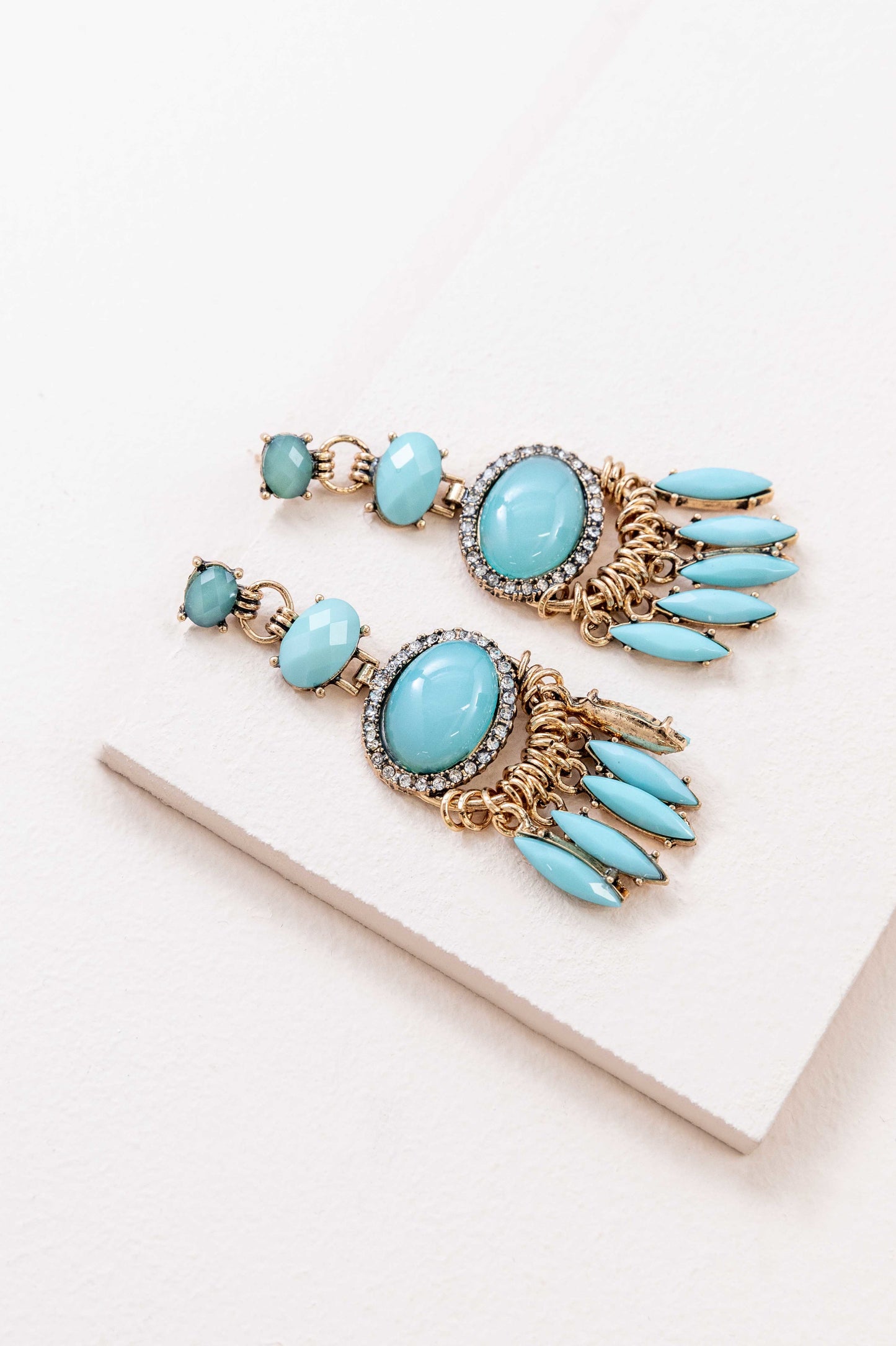 Trendy Turquoise Dangle Earrings
