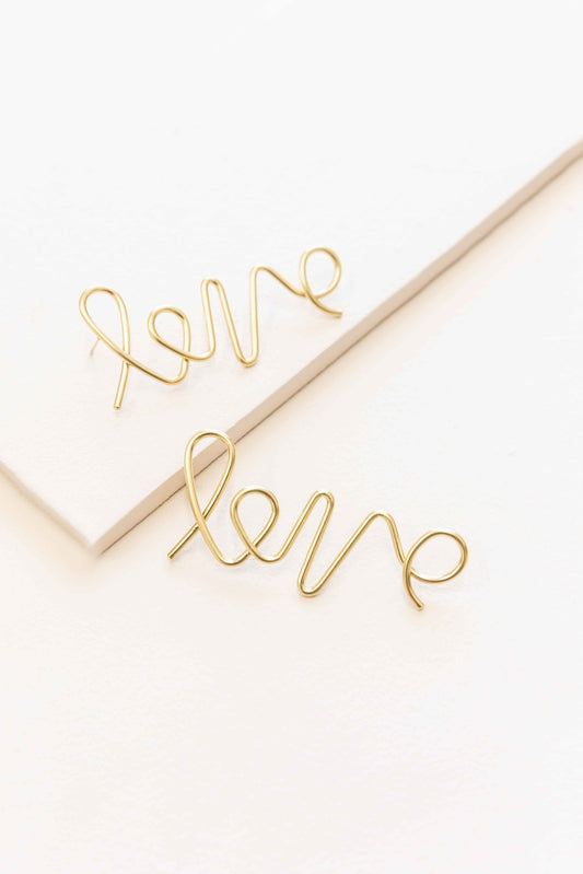 In the Name of Love Earrings (14K)