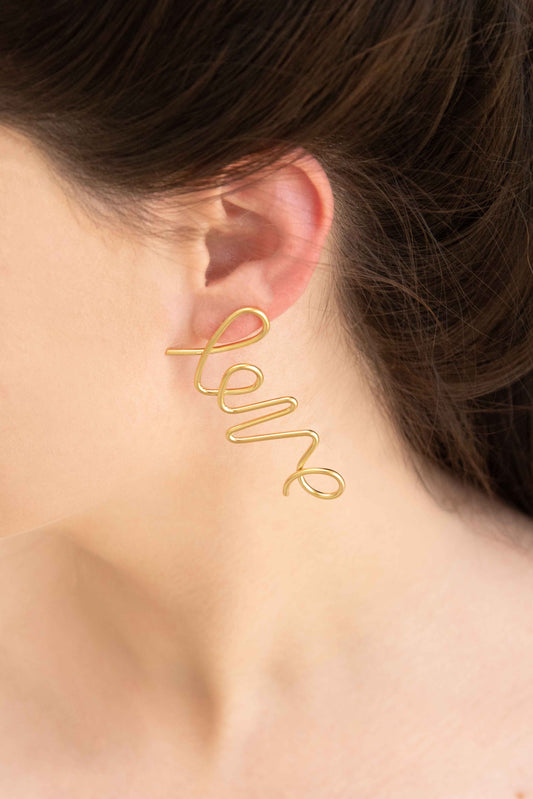 In the Name of Love Earrings (14K)