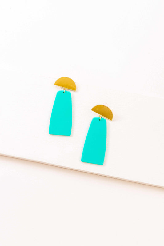 Groovy Geometric Drop Earrings (14K)