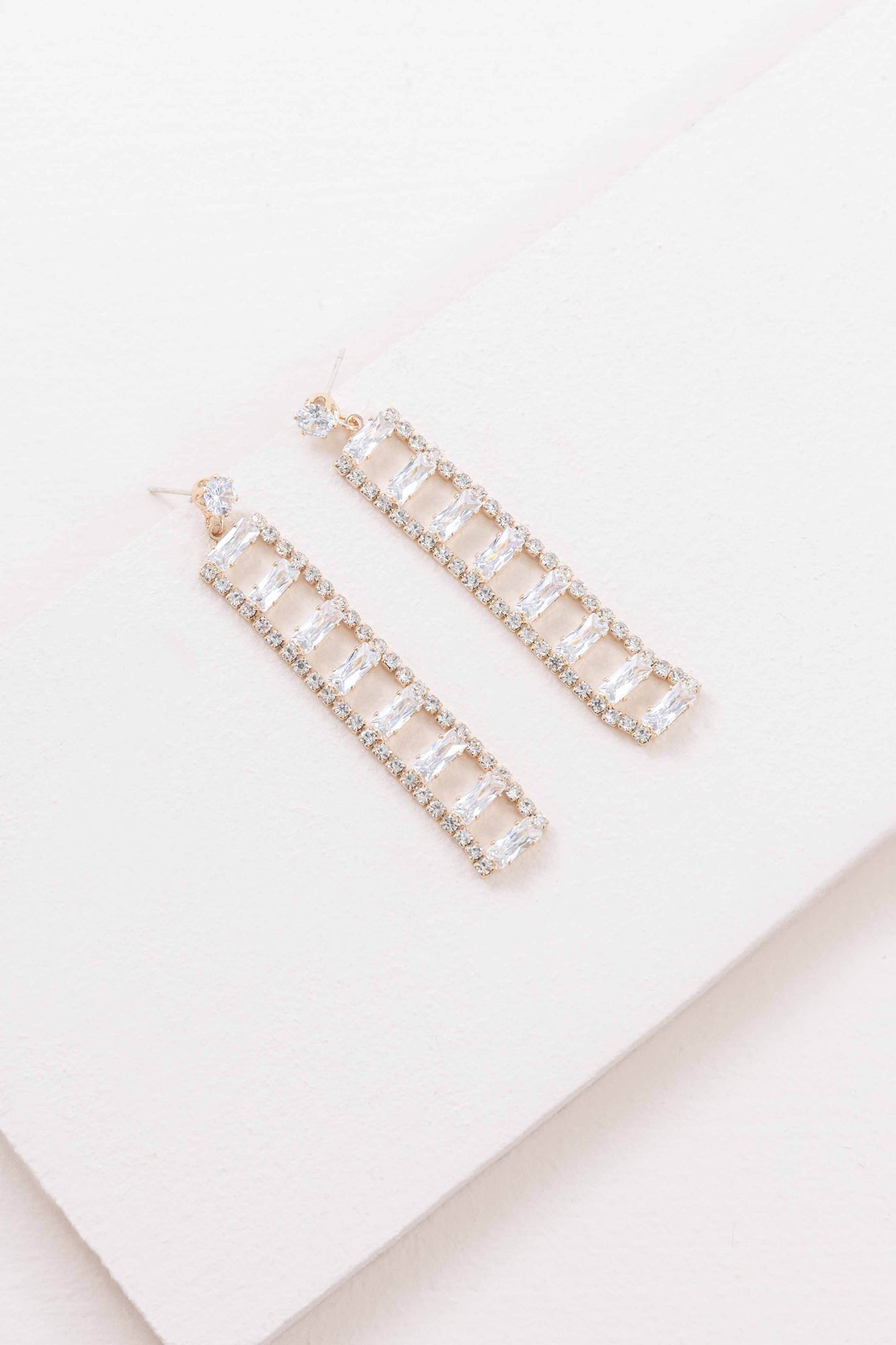 A Dozen Diamonds Dangle Earrings (14K)