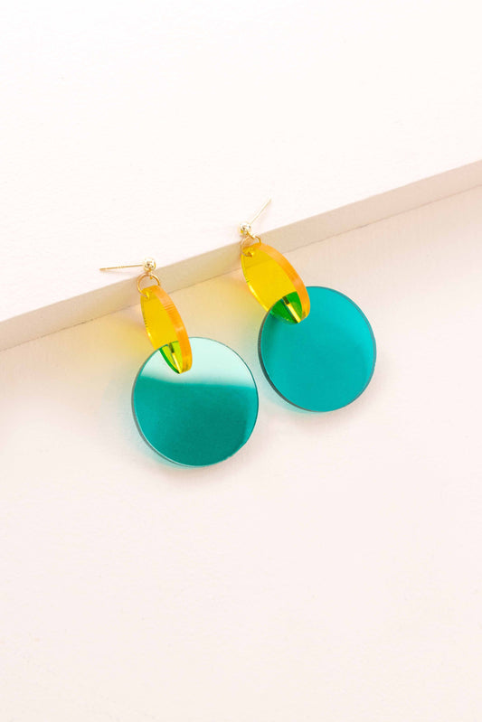 Clear Color Pop Drop Earrings | Yellow