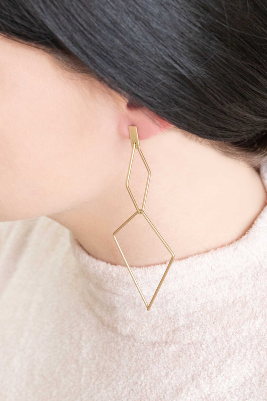 Shape Of You Drop Earrings  | Gold