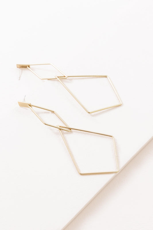 Shape Of You Drop Earrings  | Gold