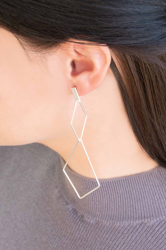 Shape Of You Drop Earrings | Silver