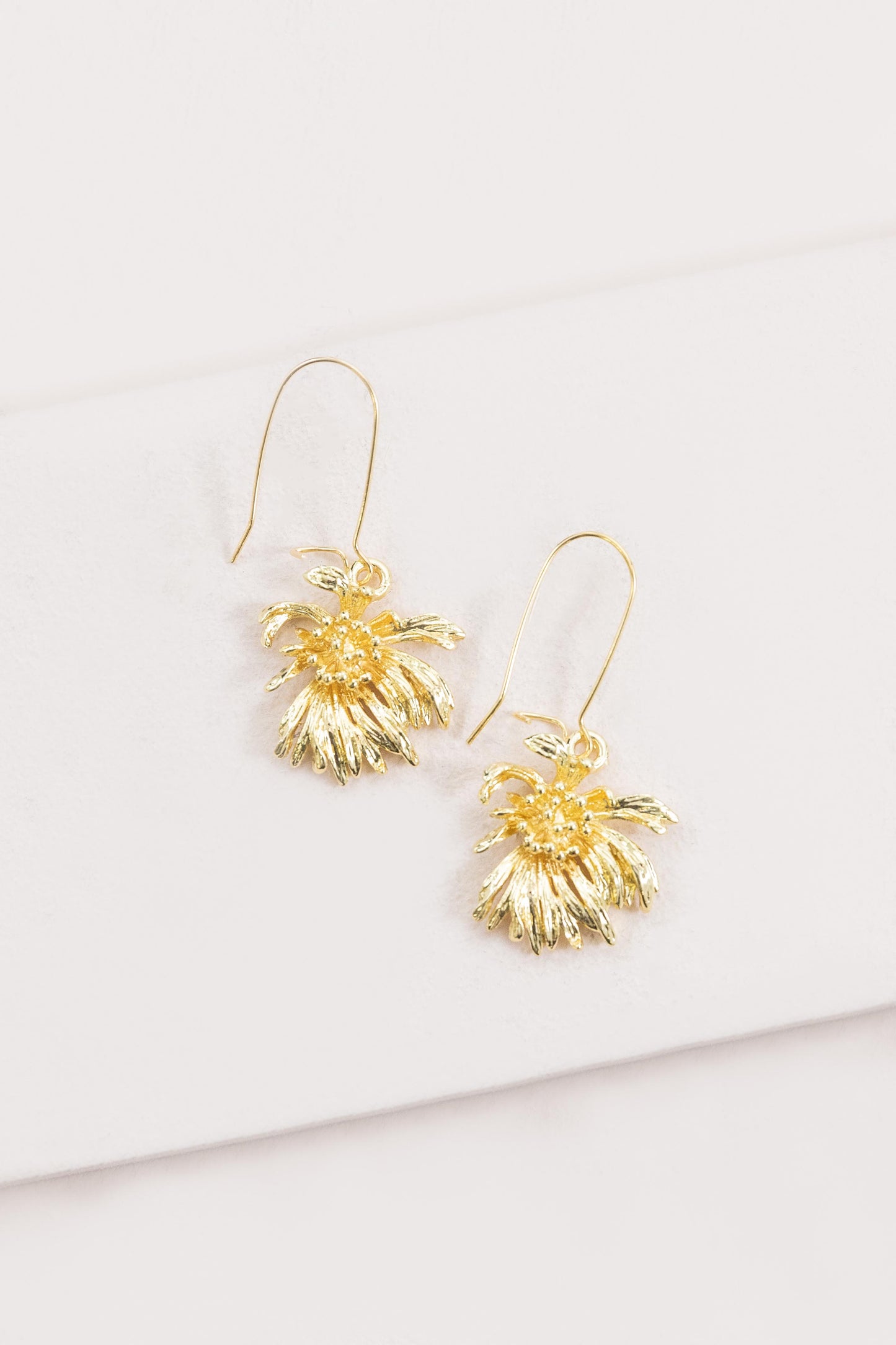 Wilted Chrysanthemum Hook Earrings