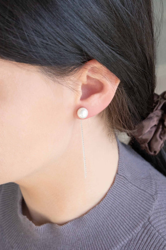 Pearl Tassel Bar Ear Jacket