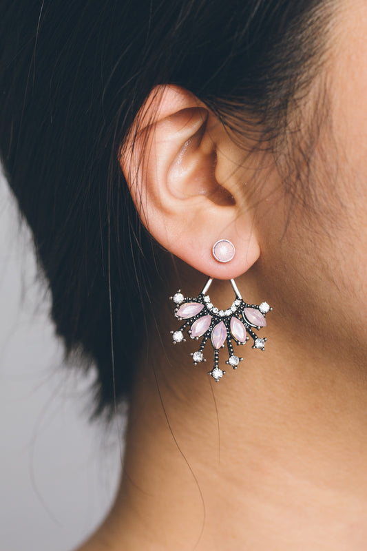 Polmera Ear Jacket Earrings | Pink