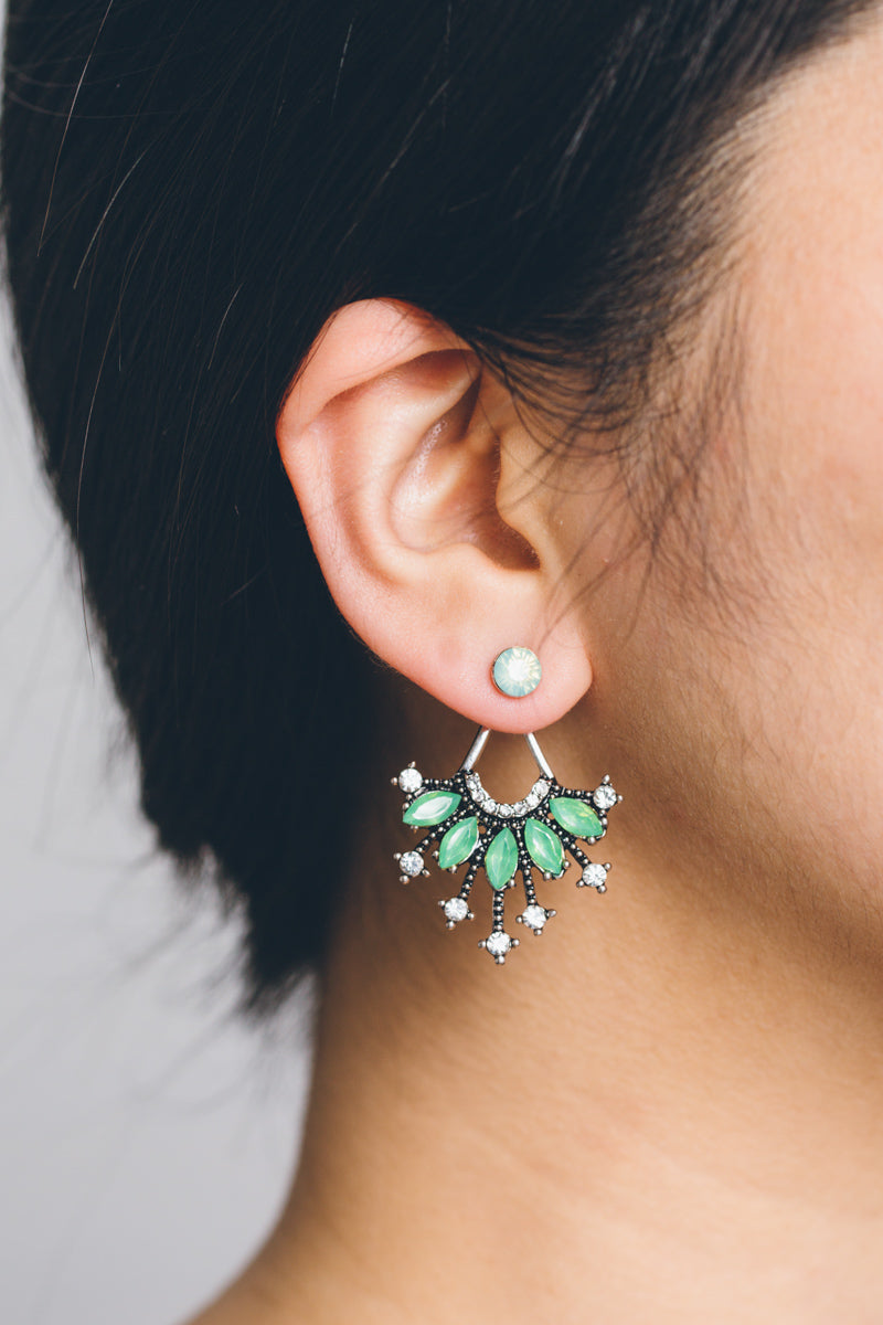 Polmera Ear Jacket Earrings | Envy Green