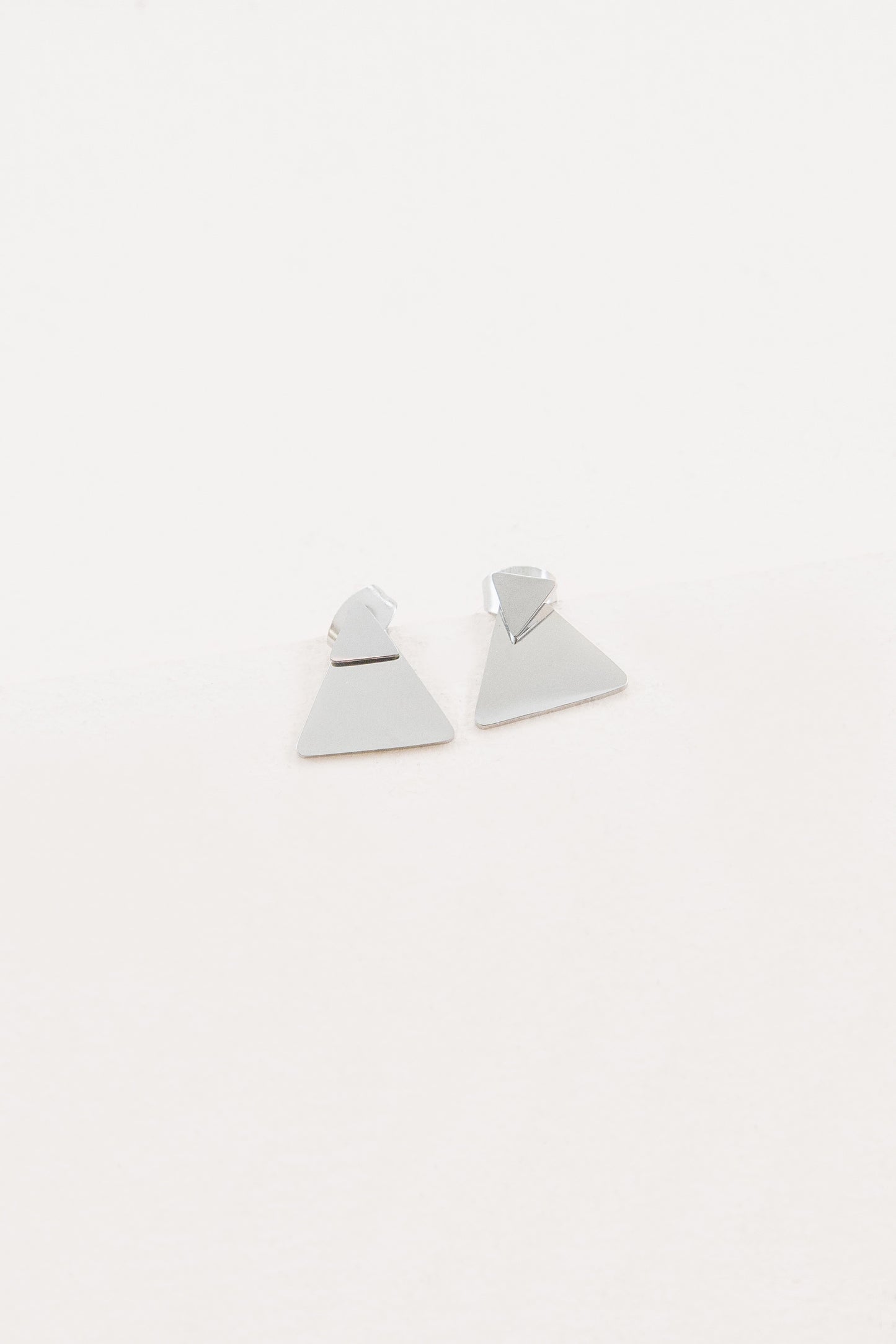 All Triangle Ear Jacket Earrings | Silver