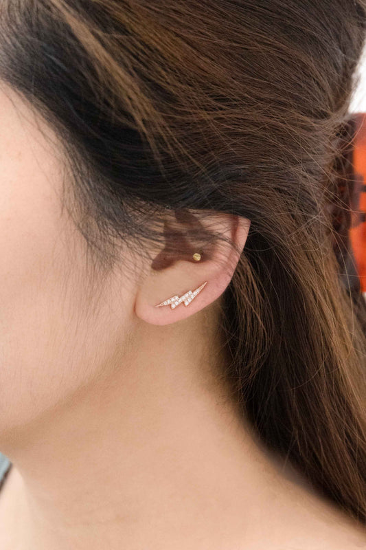 Bolt Ear Pin Earrings