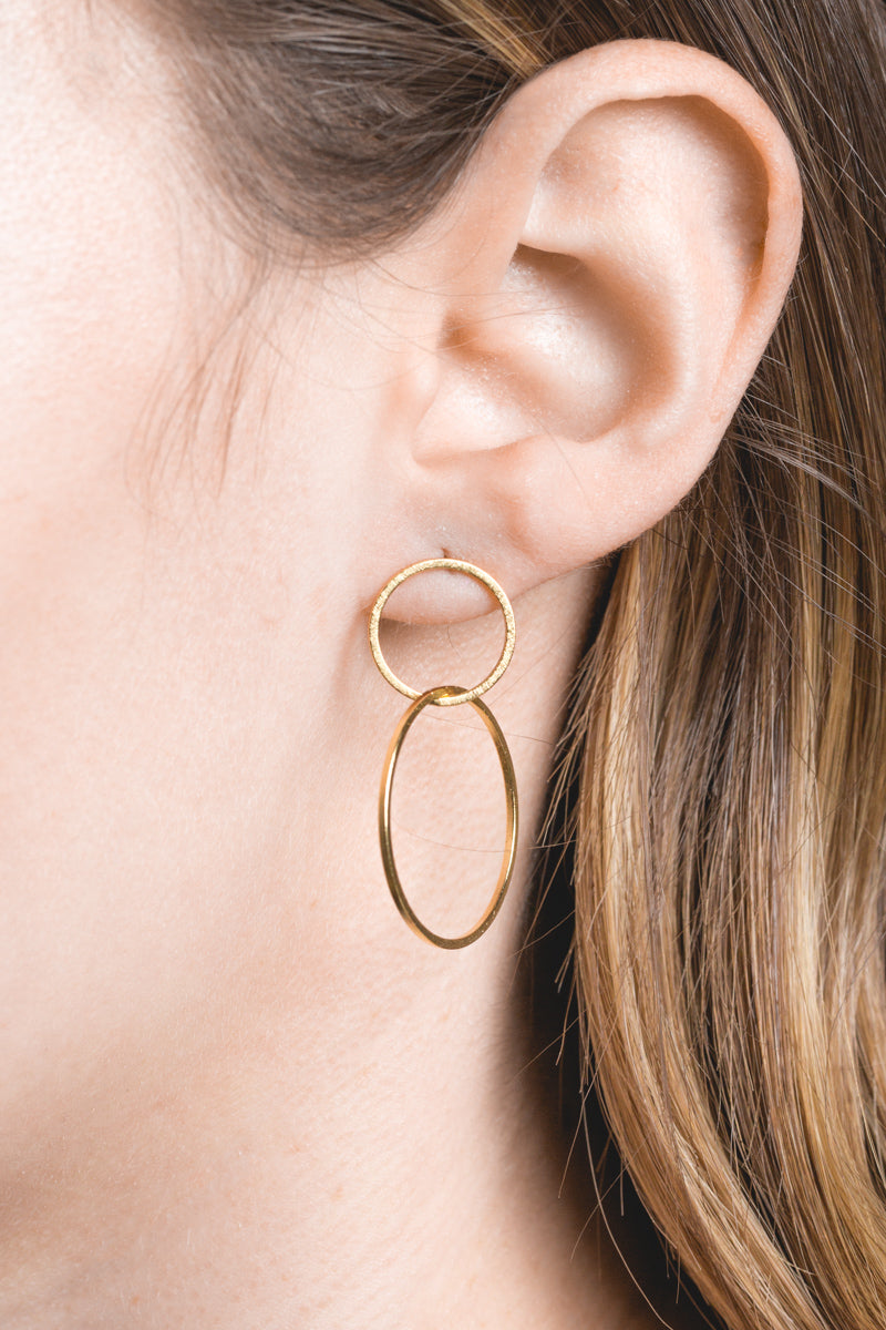 Harmonious Drop Earrings | Gold