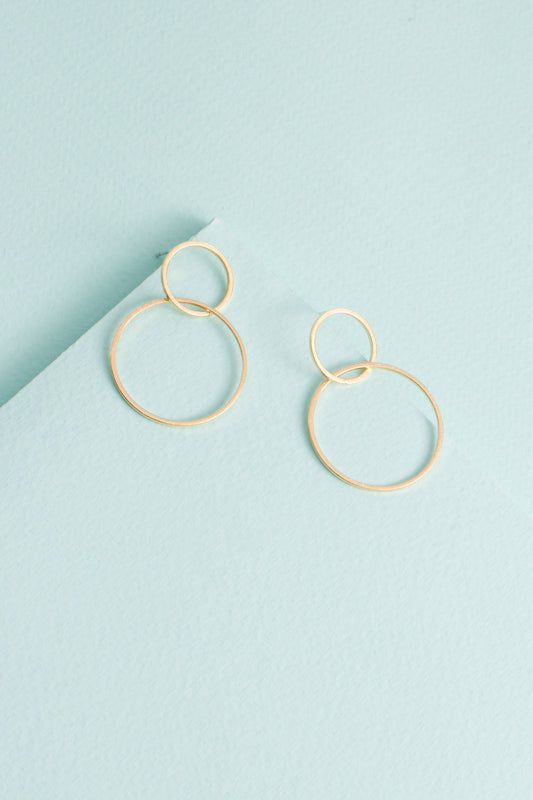 Harmonious Drop Earrings | Gold