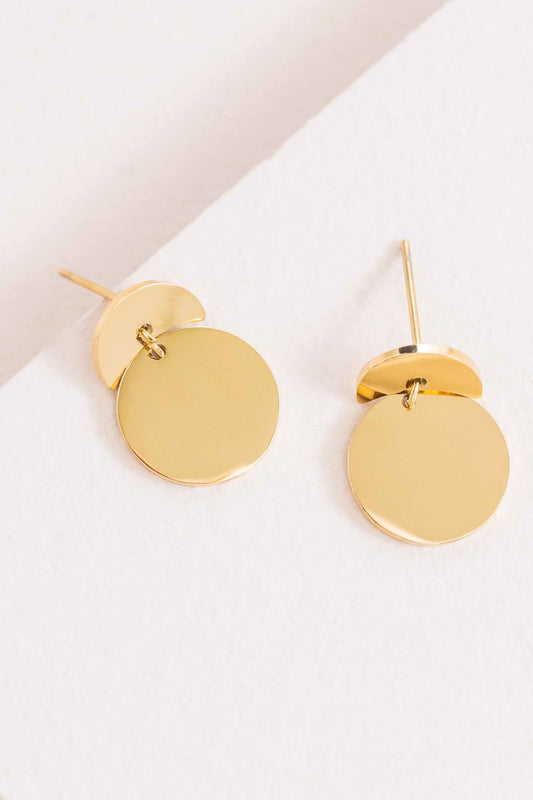 Circle Ahead Dangle Earrings (14K)