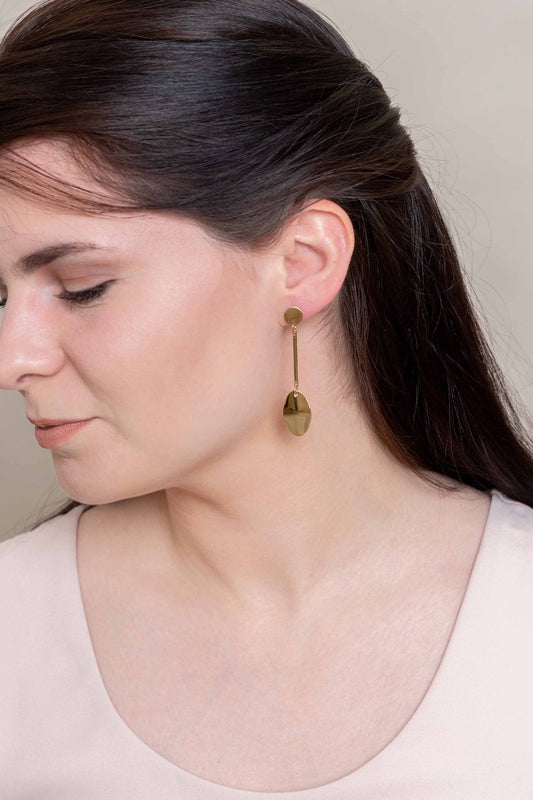 Carry On Bar Drop Earrings (14K)