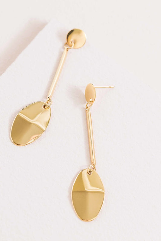 Carry On Bar Drop Earrings (14K)