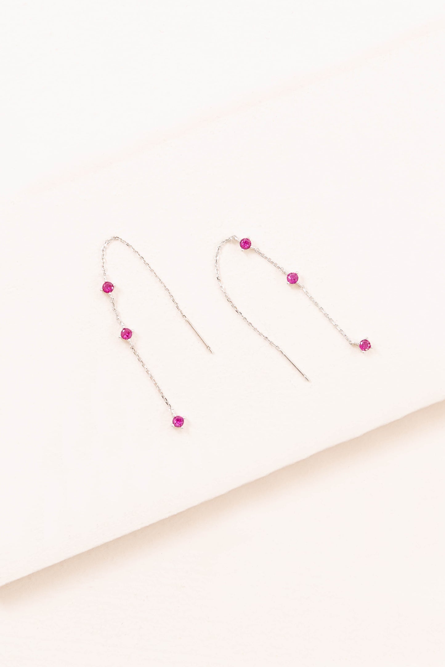 Think Pink Threader Earrings