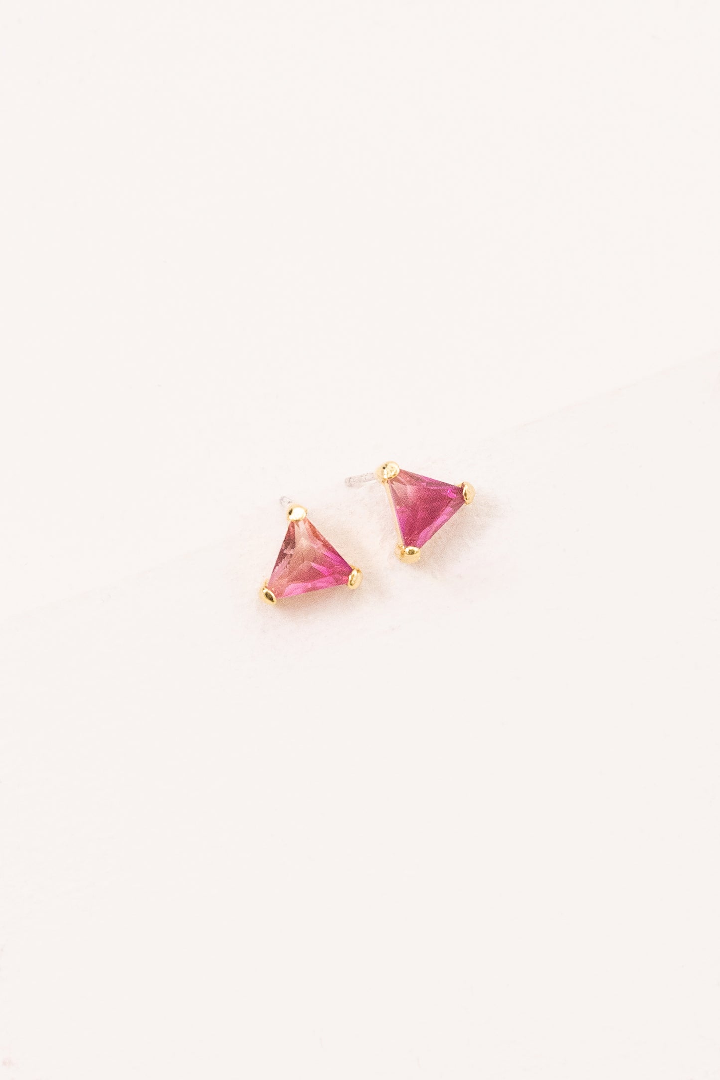 Ombre Stone Triangle Earrings